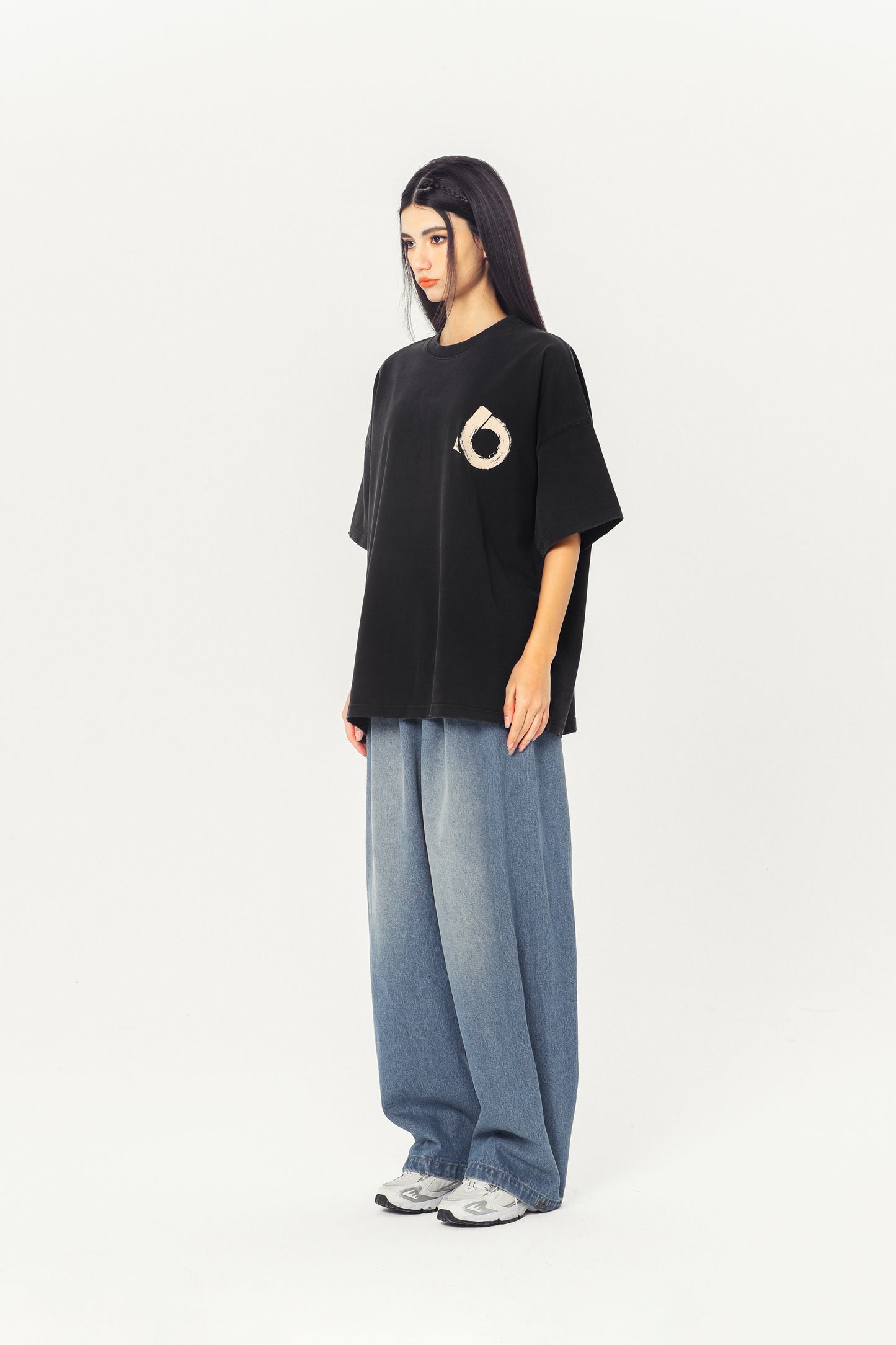 Embroidered Heavyweight Tee - Black