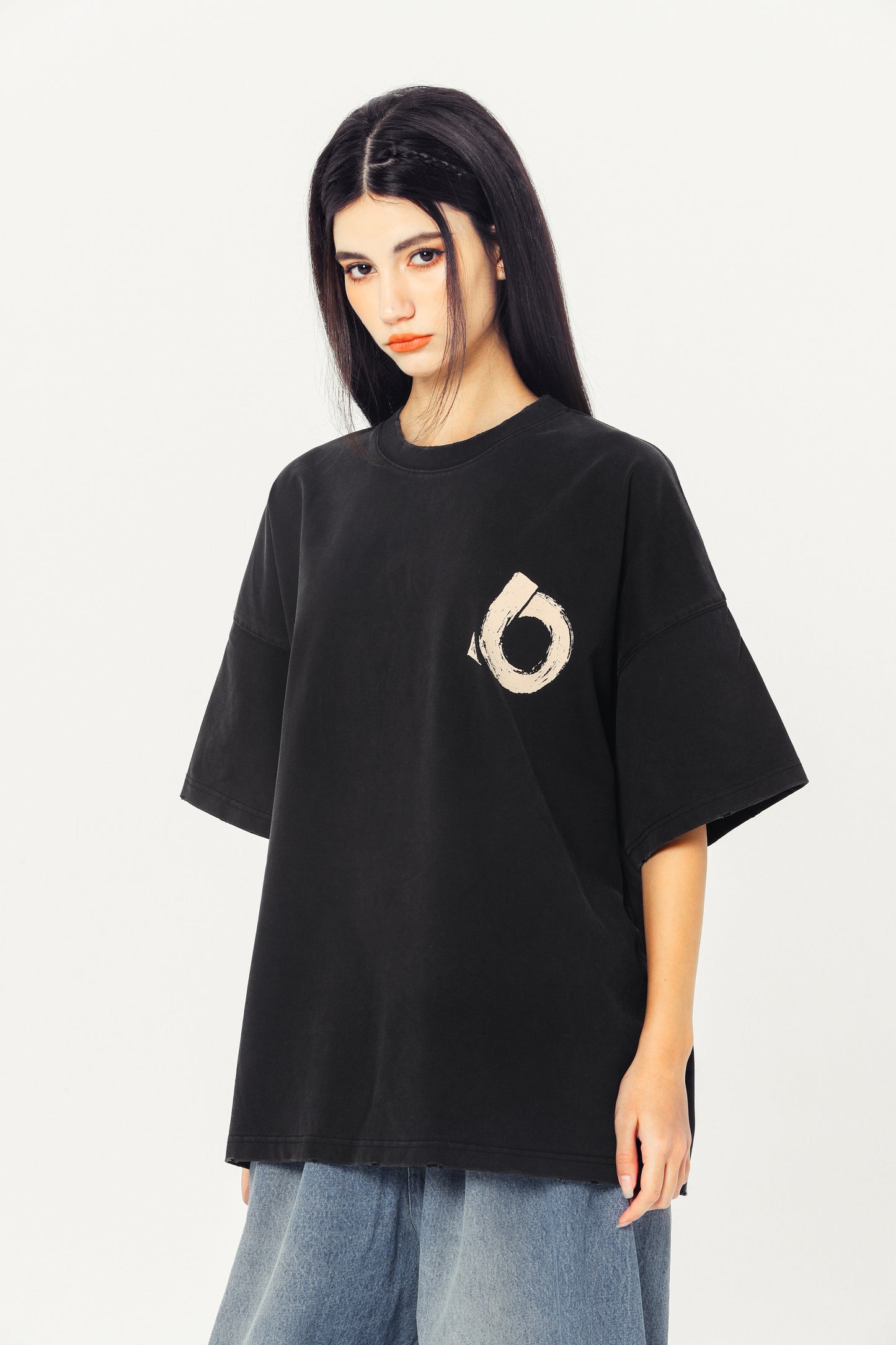 Embroidered Heavyweight Tee - Black