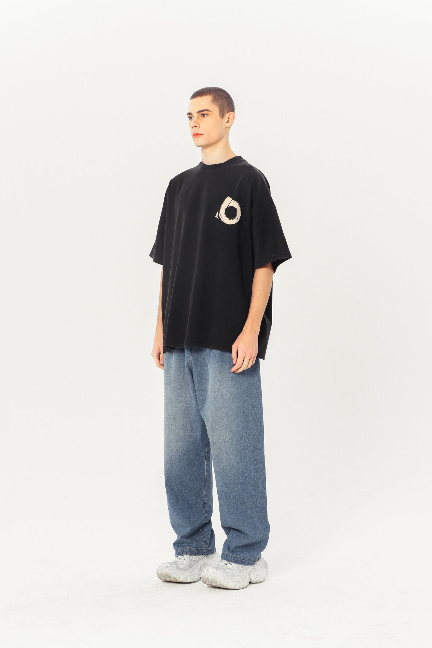 Embroidered Heavyweight Tee - Black