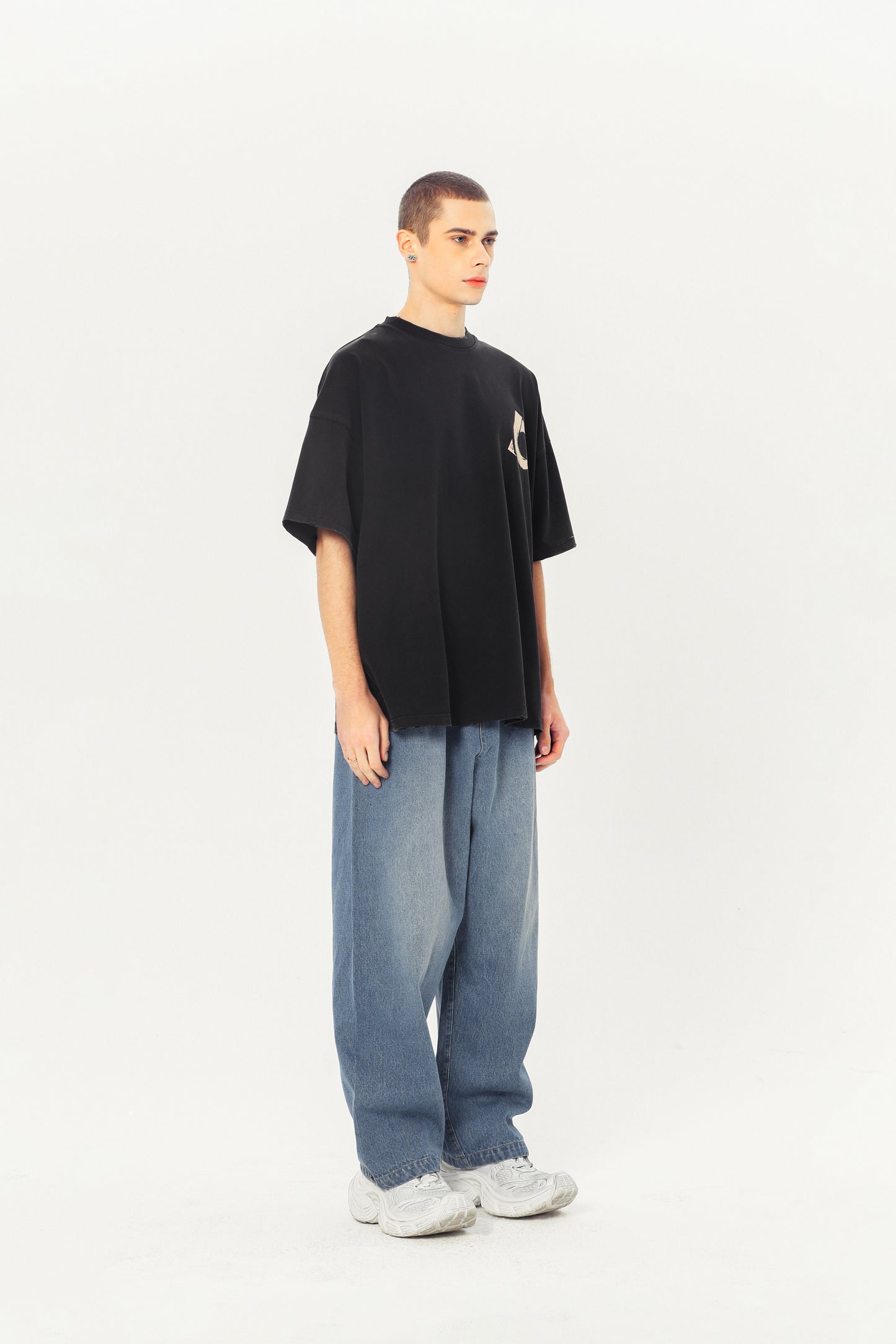 Embroidered Heavyweight Tee - Black