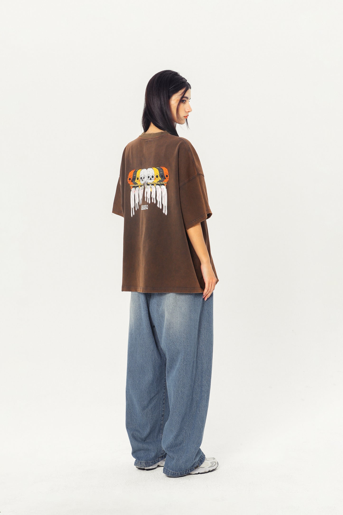 Embroidered Heavyweight Tee - Rust-Red
