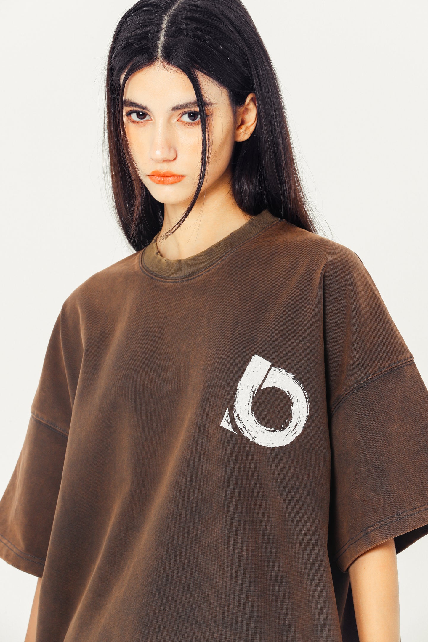 Embroidered Heavyweight Tee - Rust-Red