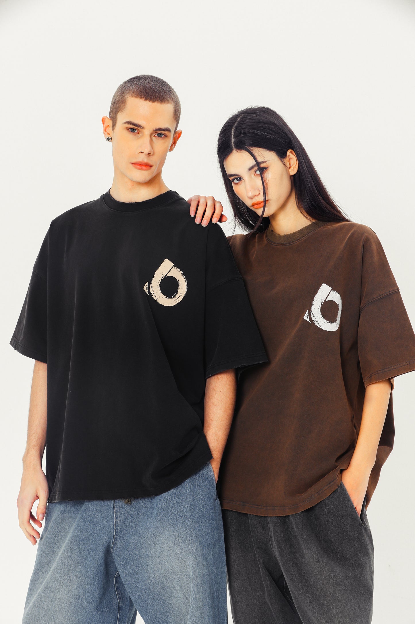 Embroidered Heavyweight Tee - Rust-Red