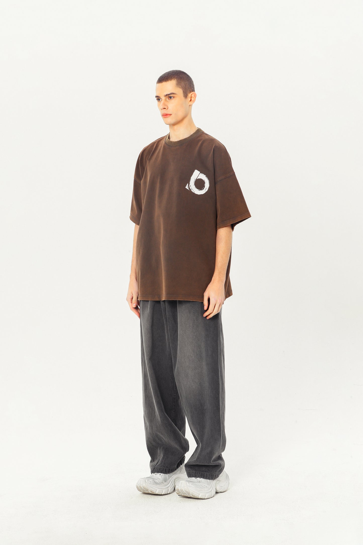 Embroidered Heavyweight Tee - Rust-Red