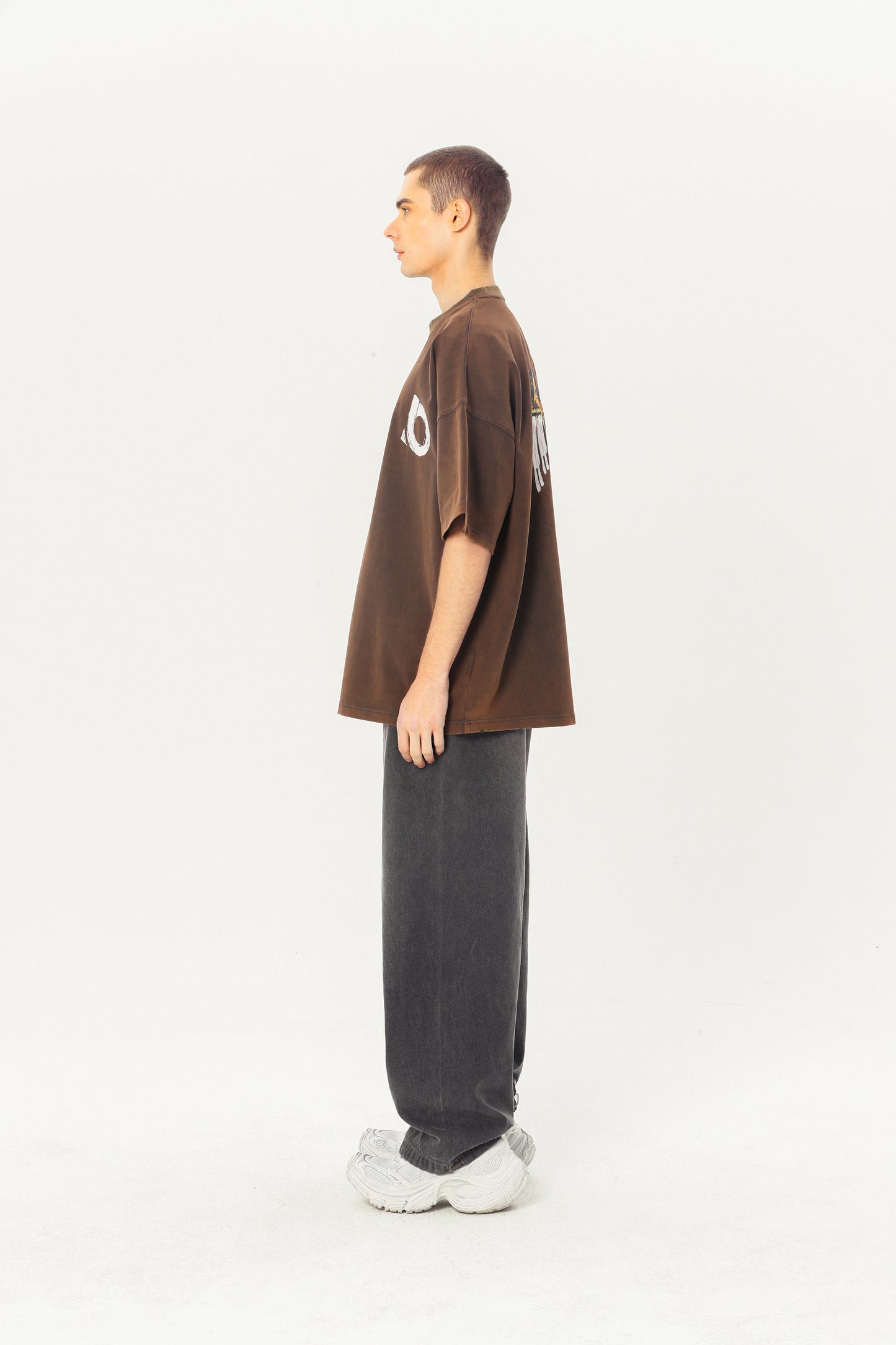Embroidered Heavyweight Tee - Rust-Red