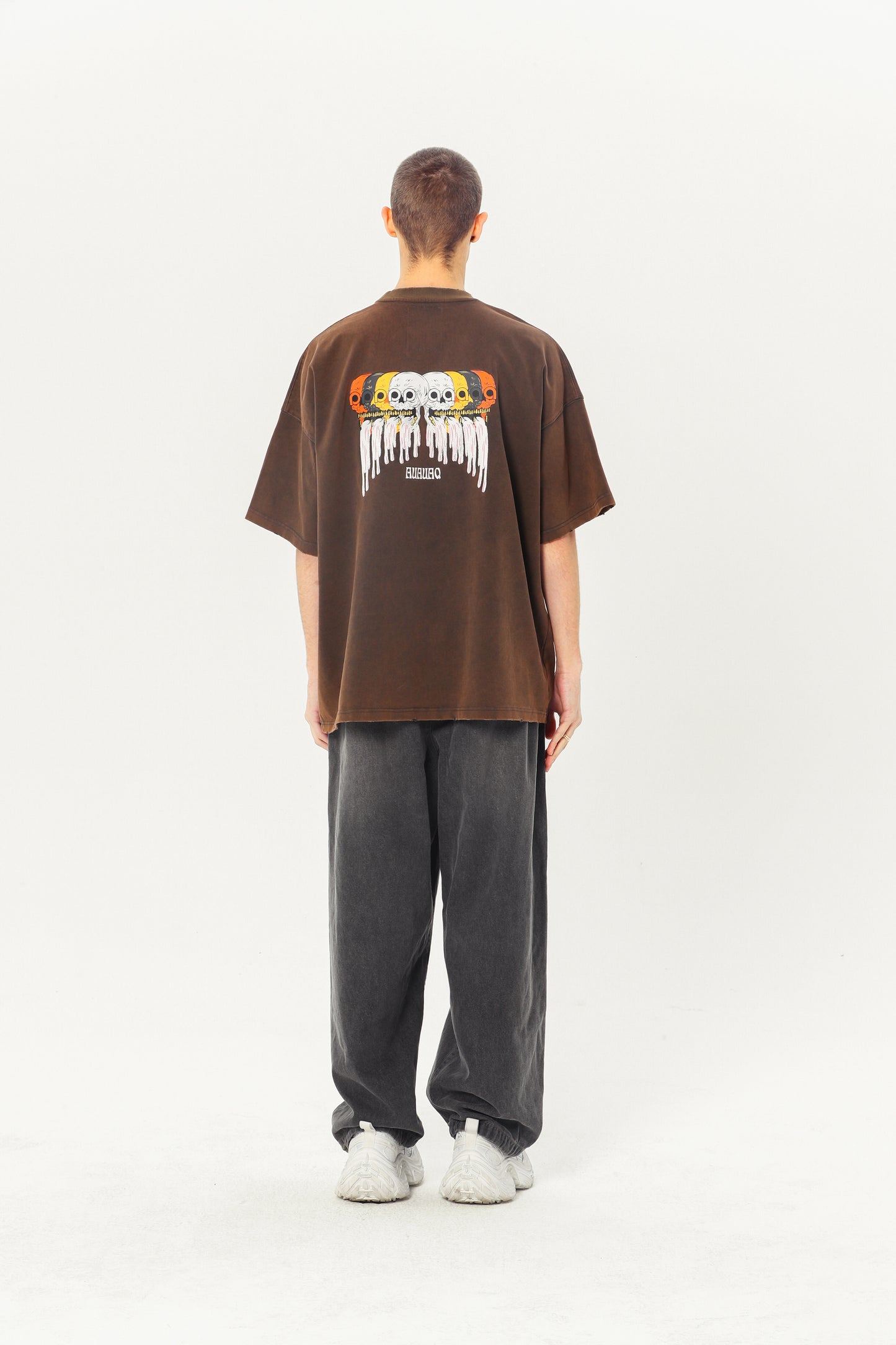 Embroidered Heavyweight Tee - Rust-Red