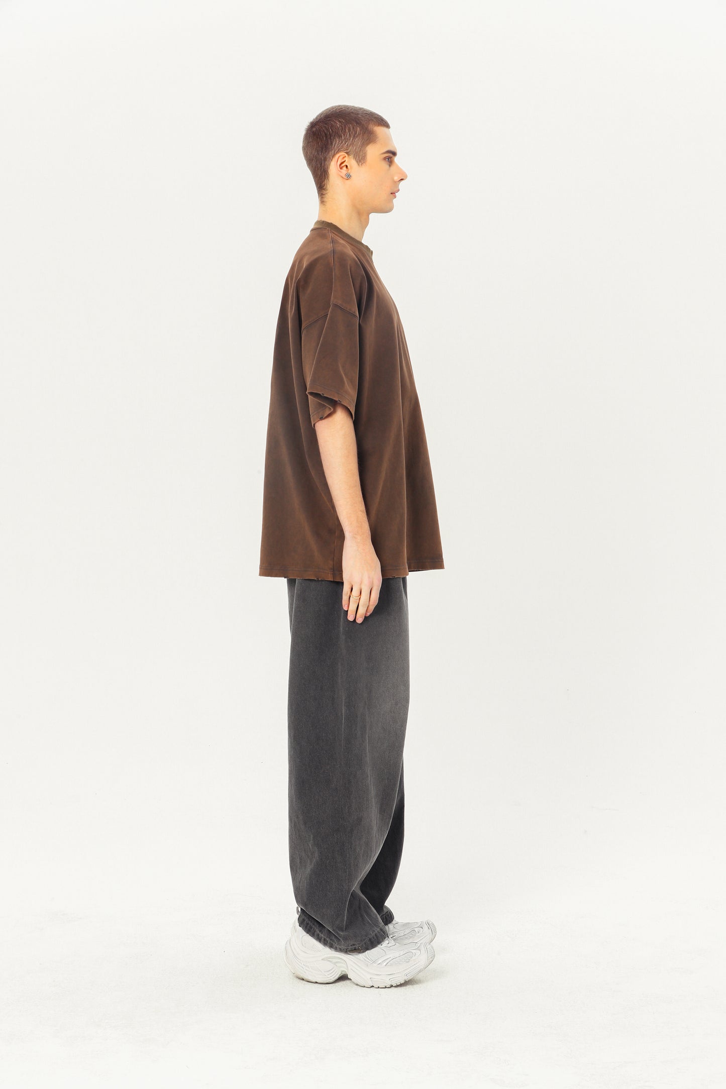 Embroidered Heavyweight Tee - Rust-Red