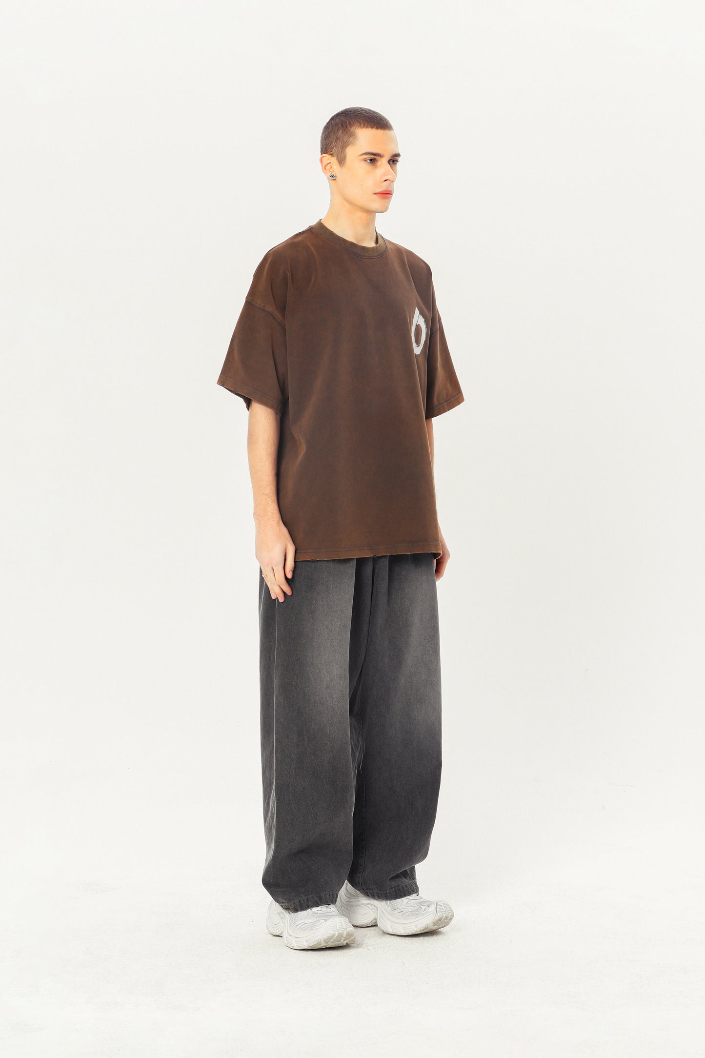 Embroidered Heavyweight Tee - Rust-Red