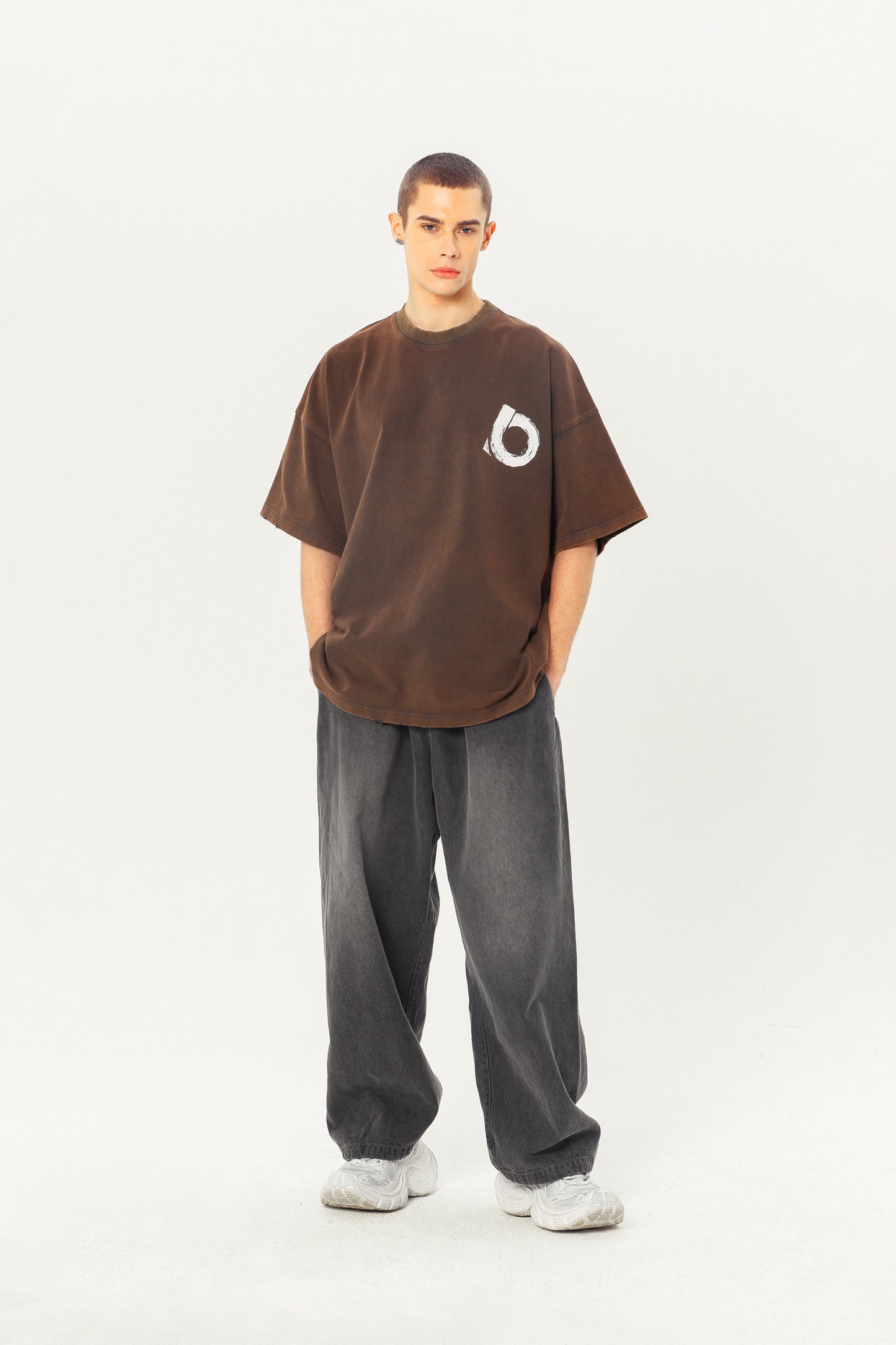 Embroidered Heavyweight Tee - Rust-Red