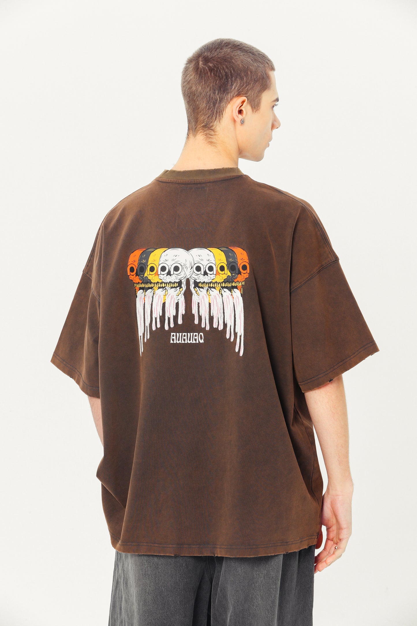 Embroidered Heavyweight Tee - Rust-Red