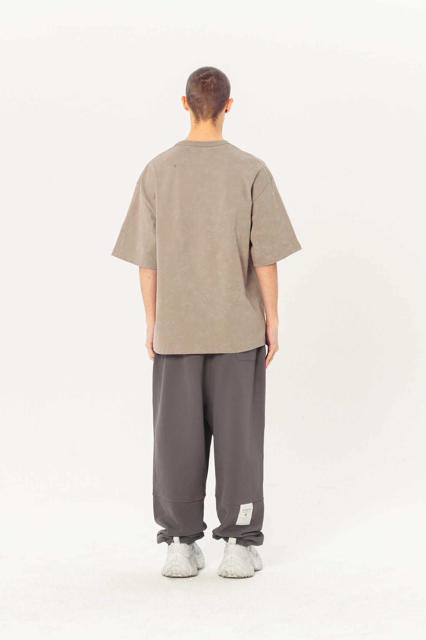 Basic Heavyweight Tee - Cream-Gray
