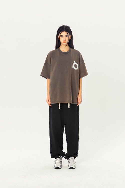 Embroidered Heavyweight Tee - Gray