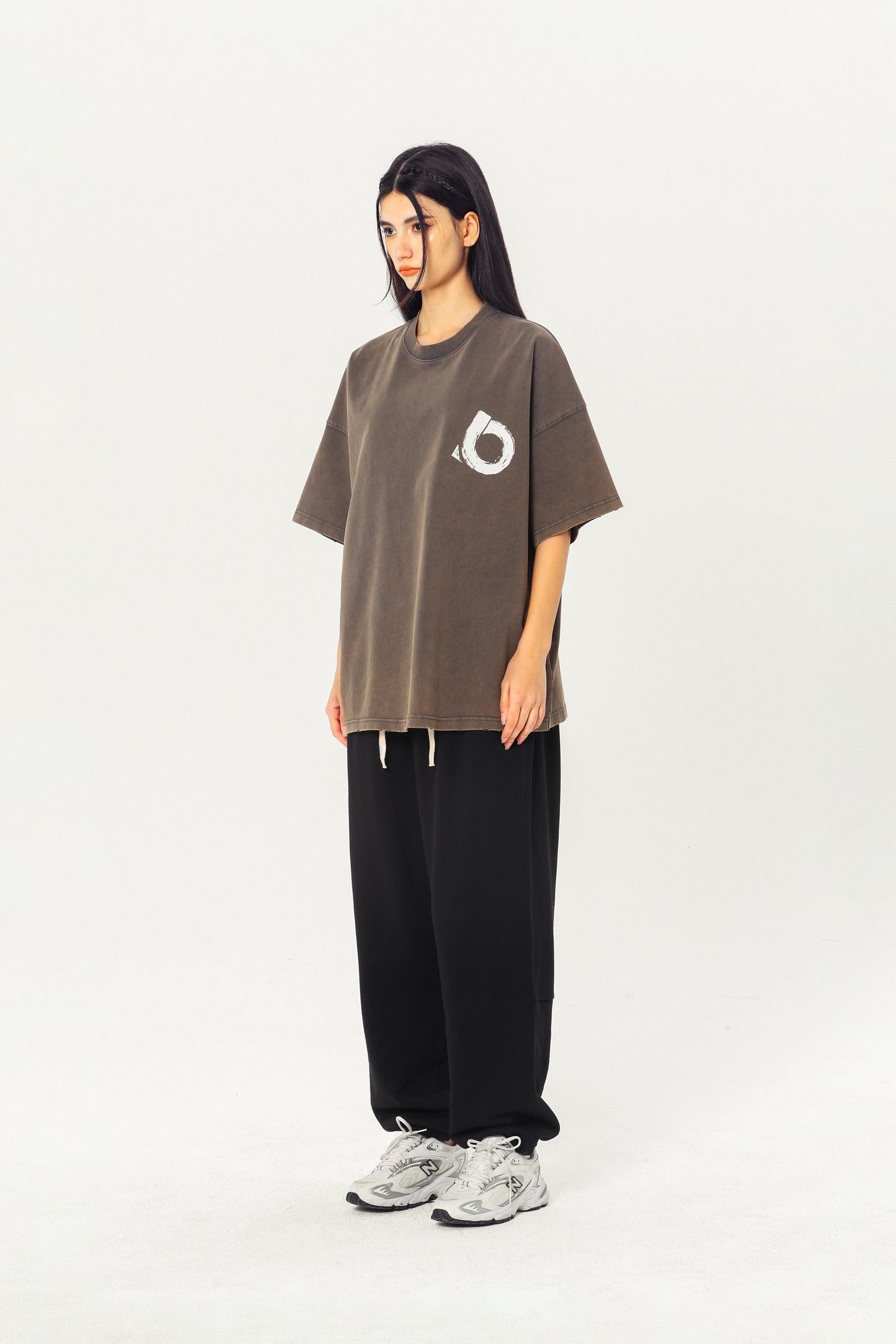 Embroidered Heavyweight Tee - Gray