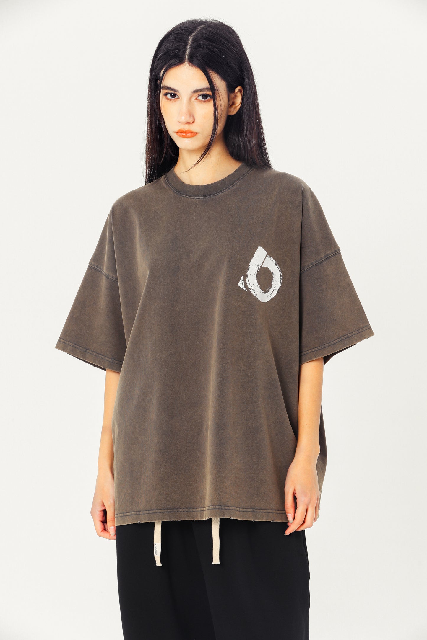 Embroidered Heavyweight Tee - Gray