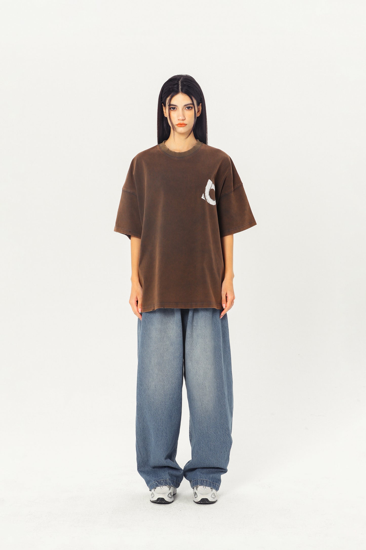 Embroidered Heavyweight Tee - Rust-Red