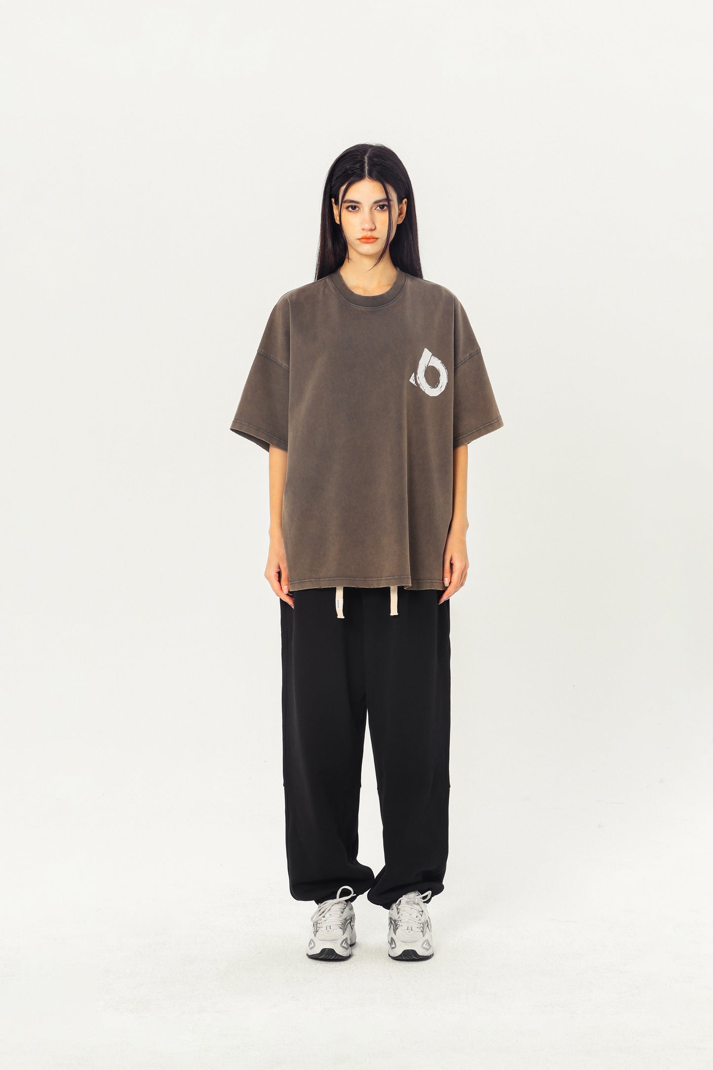 Embroidered Heavyweight Tee - Gray