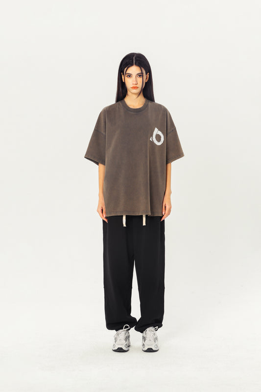 Embroidered Heavyweight Tee - Gray